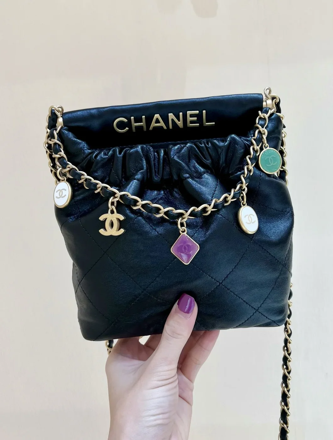 Chanel CC Small Bucket Bag Black / Chanel CC Small Bucket Bag Black /
