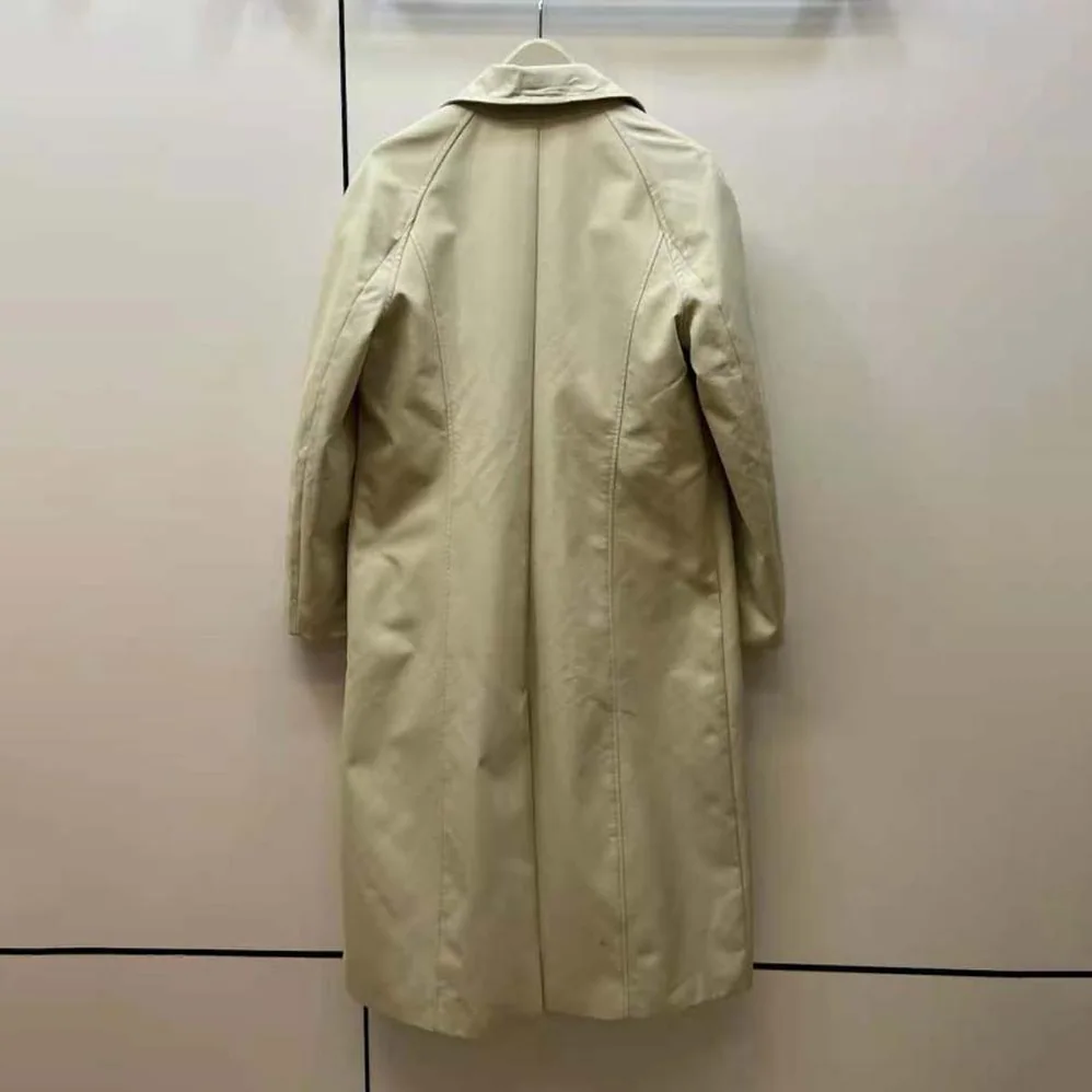 Givenchy Trench Coat in Cotton Twill with U-lock Buckle for Women in Light Beige