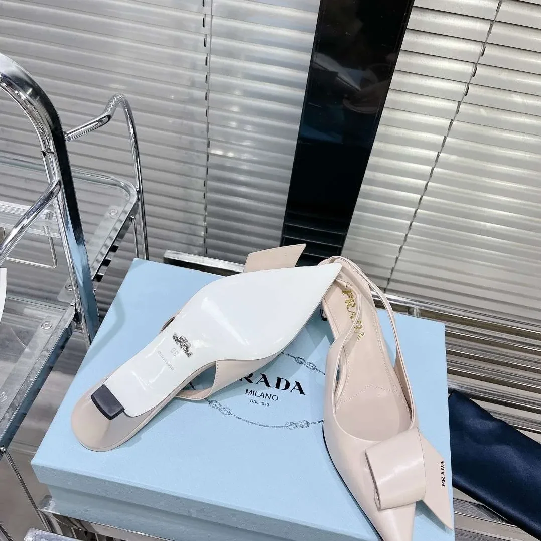 Prada Frill Slingback Pumps Cream Prada Frill Slingback Pumps Cream