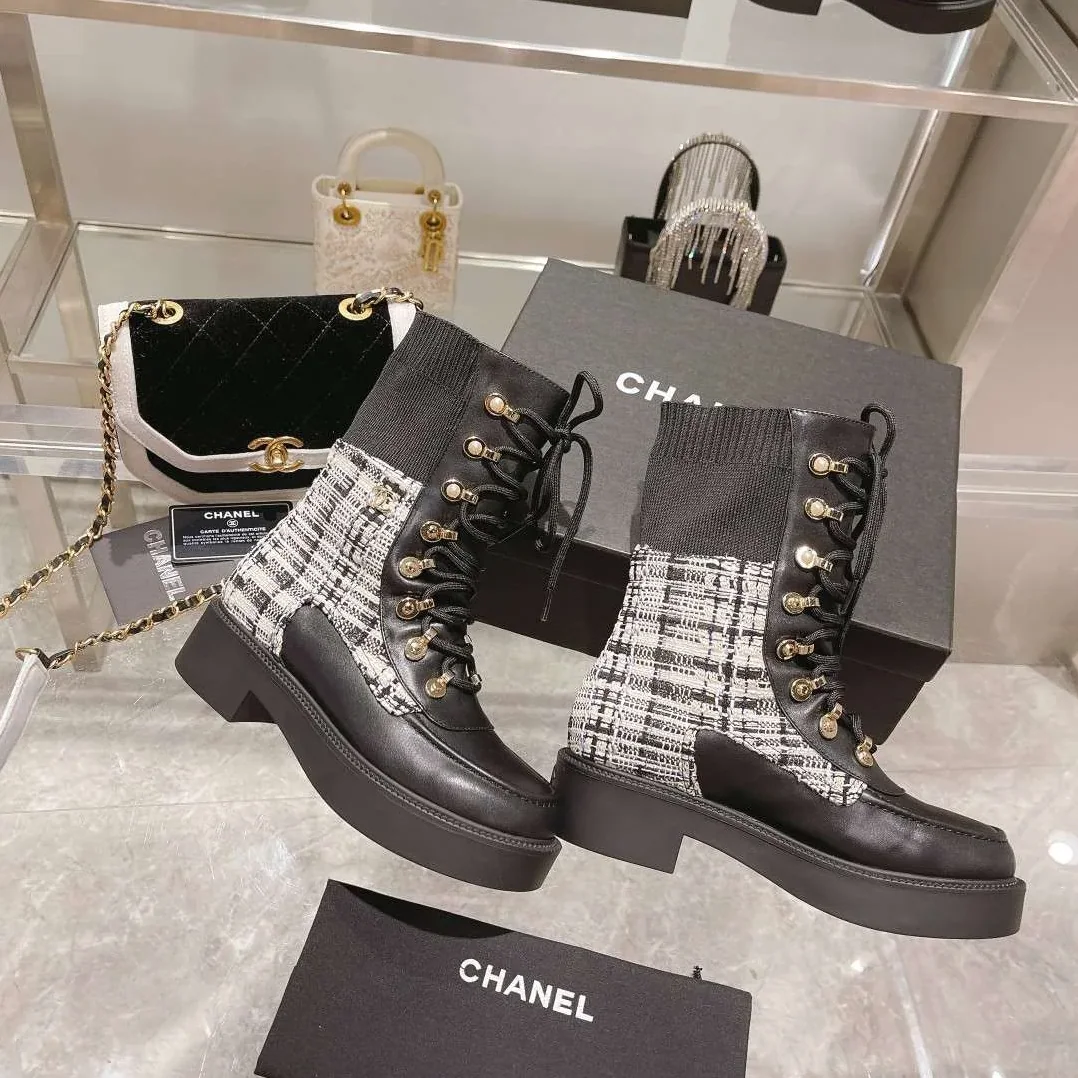 Chanel Short Boots Black Chanel Short Boots Black