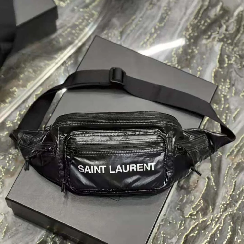 Saint Laurent YSL Nuxx Crossbody Bag in Nylon for Men in Black Saint Laurent YSL Nuxx Crossbody Bag in Nylon for Men in Black