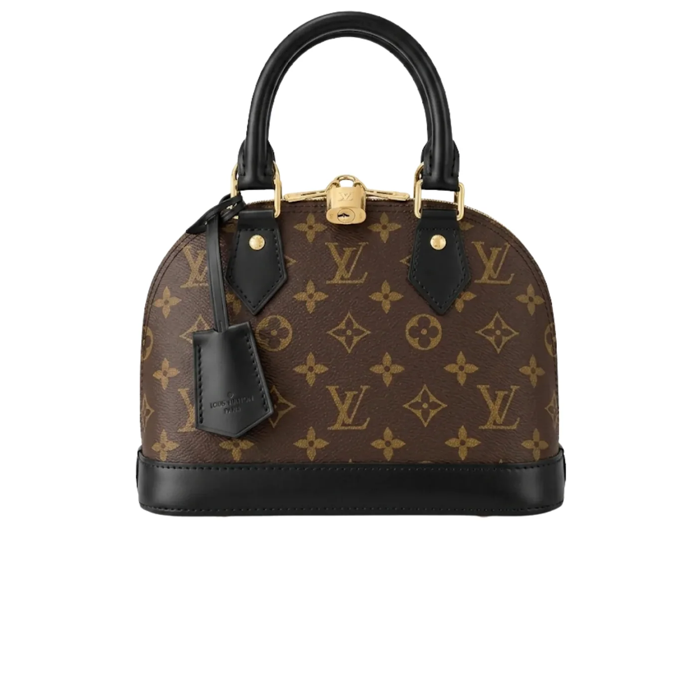 Louis Vuitton Alma BB Top Handle Bag / Brown Monogram Canvas Gold Hardware Louis Vuitton Alma BB Top Handle Bag / Brown Monogram Canvas Gold Hardware