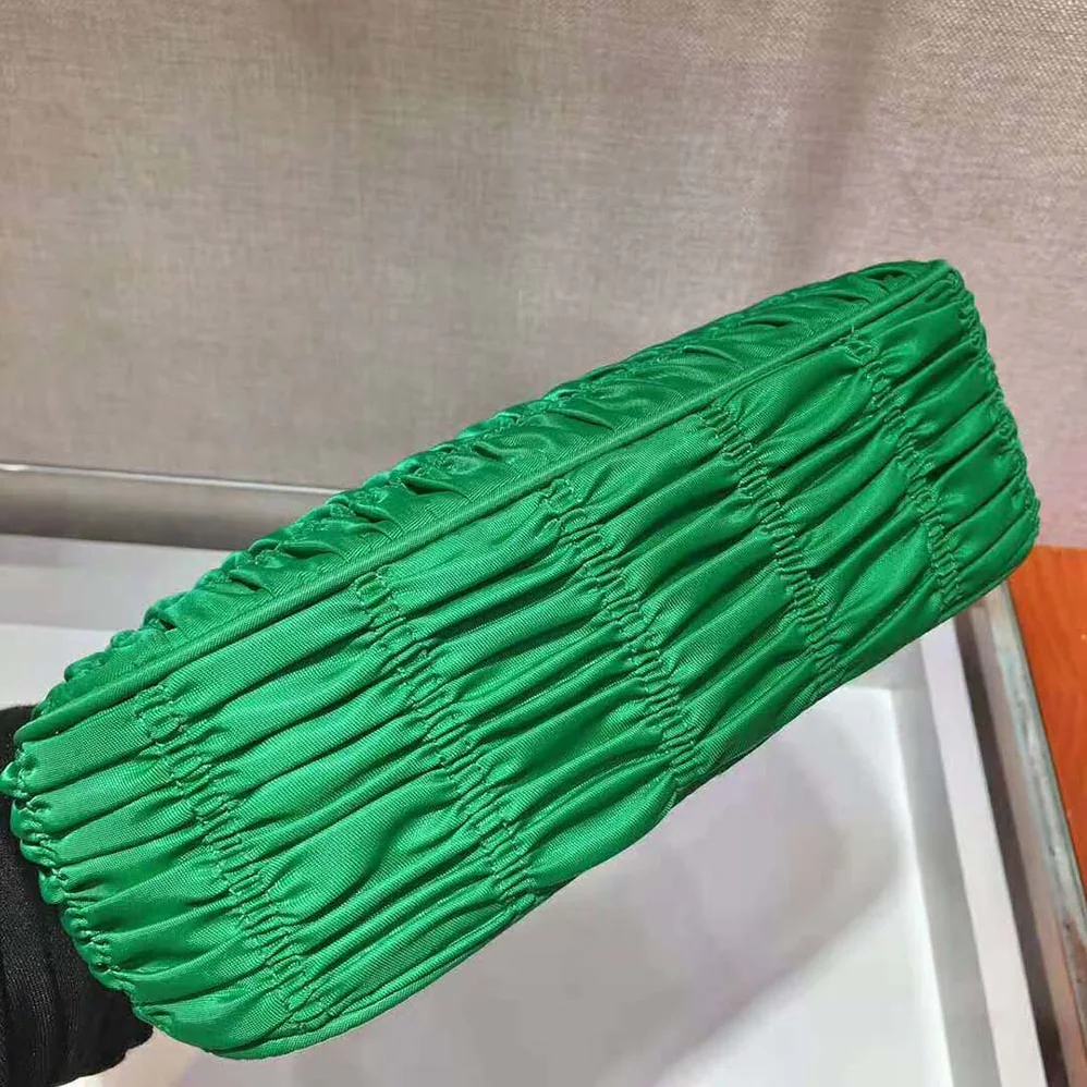 Prada Nylon and Saffiano Leather Mini Bag for Women in Green Prada Nylon and Saffiano Leather Mini Bag for Women in Green