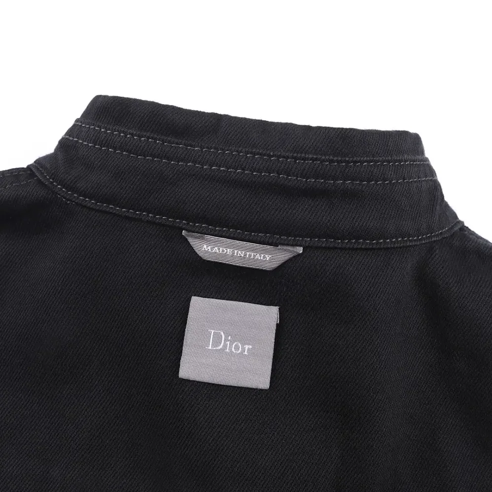 Dior Overshirt with Dior Clover Embroidery Black Cotton Twill for Men Dior Overshirt with Dior Clover Embroidery Black Cotton Twill for Men