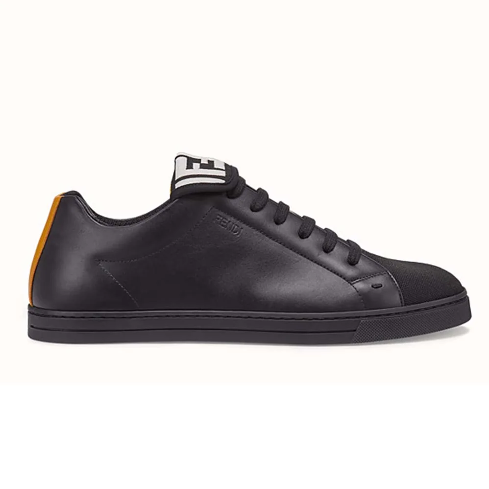 Fendi Sneakers Mesh and Leather Low-Tops for Men in Black Fendi Sneakers Mesh and Leather Low-Tops for Men in Black