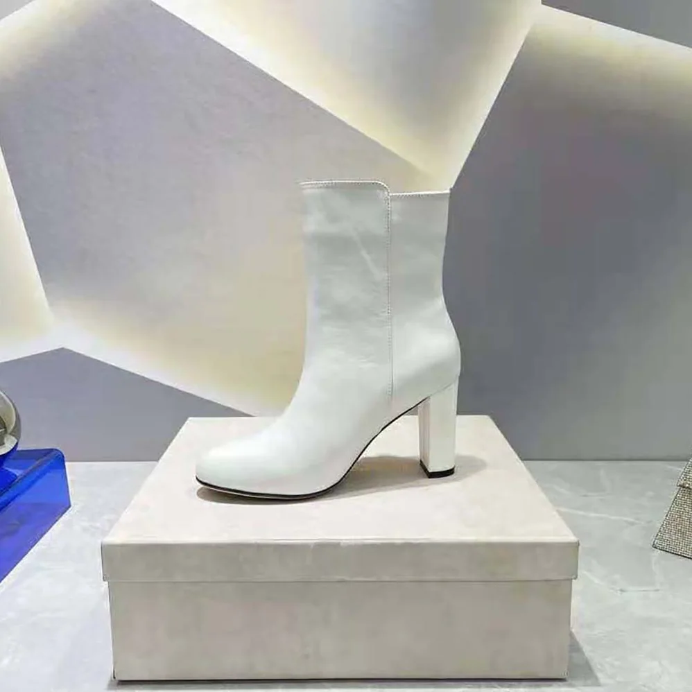 Jimmy Choo Rina 85 Latte Nappa Leather Mid for Women in Calf Boots with Pearls Jimmy Choo Rina 85 Latte Nappa Leather Mid for Women in Calf Boots with Pearls