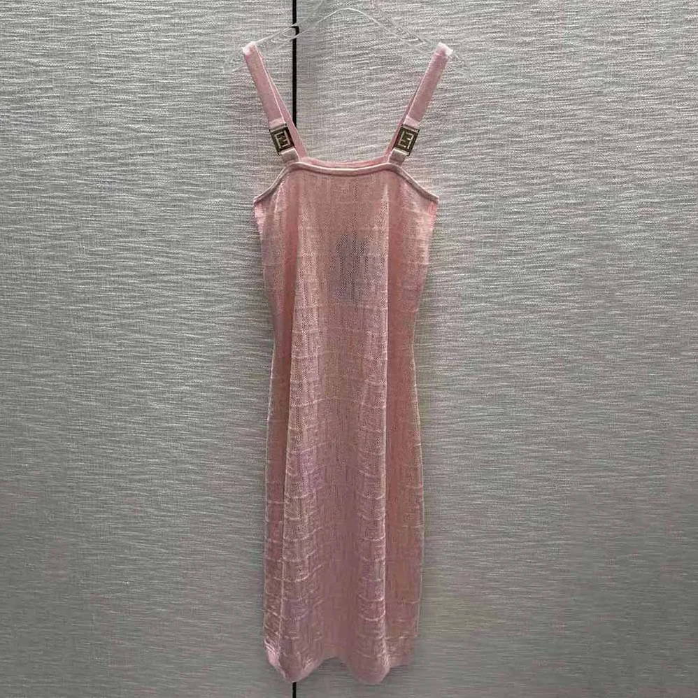 Fendi Pink Viscose Dress with Made of Pink Viscose Yarn for Women