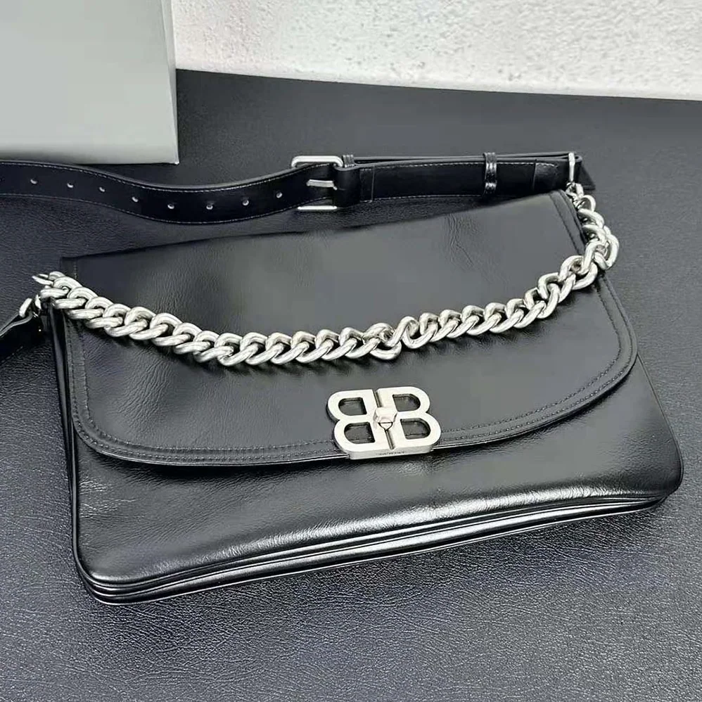 Balenciaga BB Soft Large Flap Bag in Black for Women