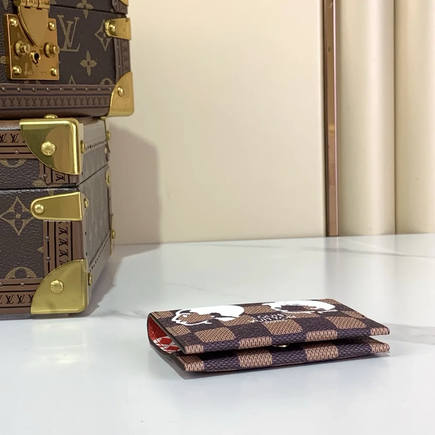 Louis Vuitton Slim Card Holder Wallet Brown / Louis Vuitton Slim Card Holder Wallet Brown /