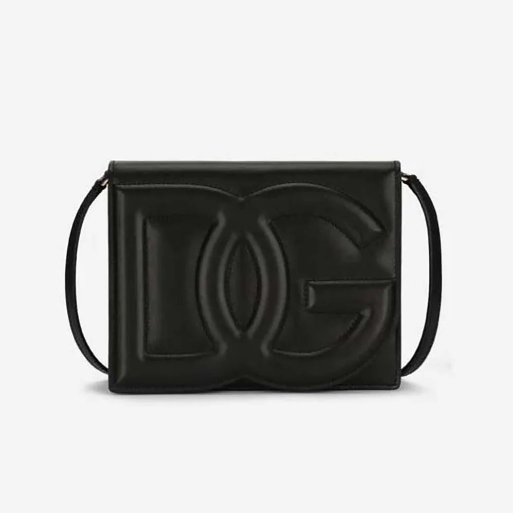 Dolce Gabbana D&G Calfskin DG Logo Bag Crossbody Bag for Women in Black Dolce Gabbana D&G Calfskin DG Logo Bag Crossbody Bag for Women in Black