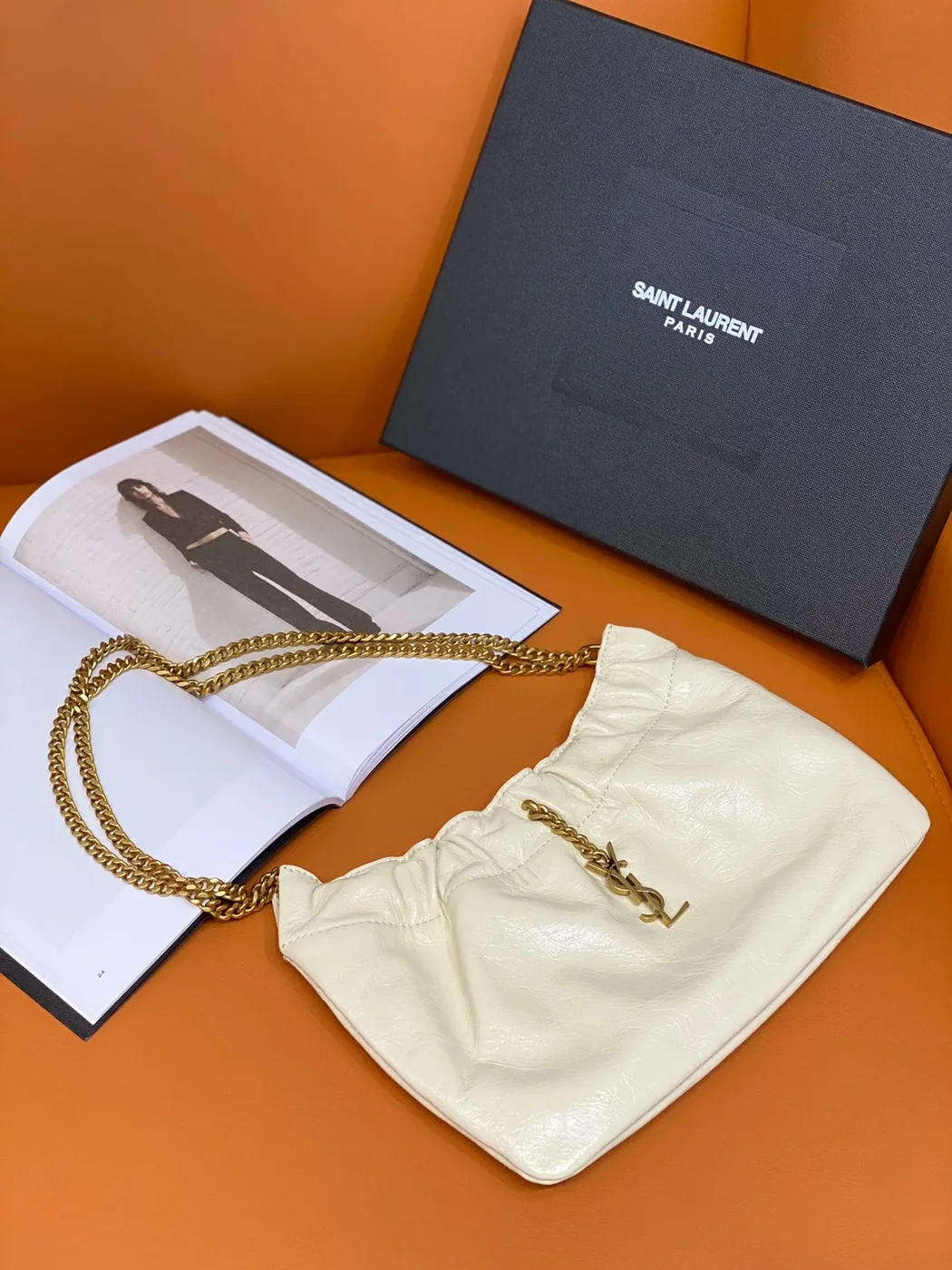 Saint Laurent Mini Shoulder Bag White /