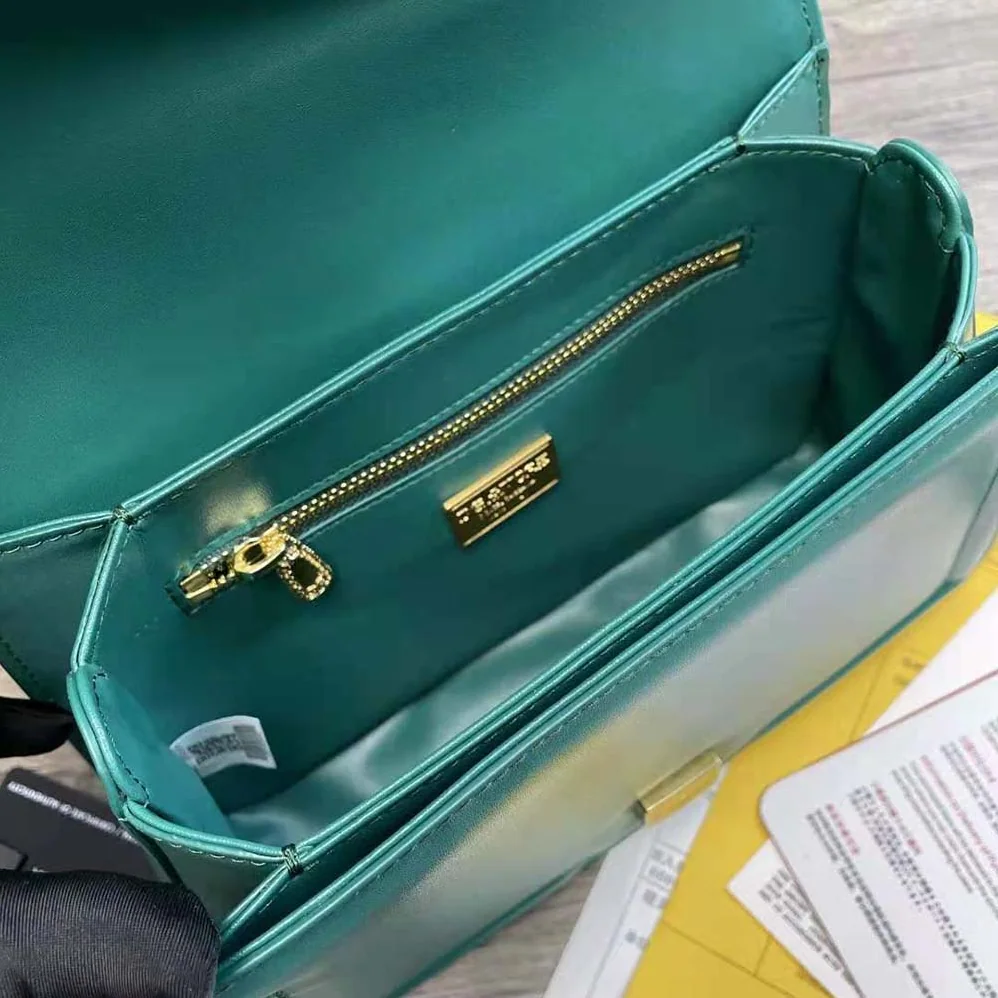 Dolce Gabbana D&G Amore Bag in Calfskin Leather for Women in Green
