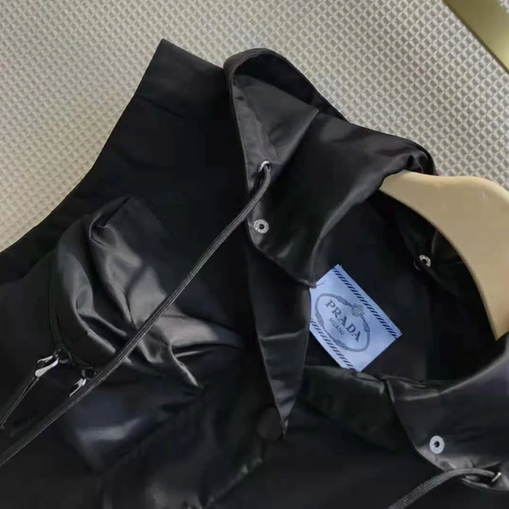 Prada Re-Nylon Gabardine Oversized Vest for Women in Black