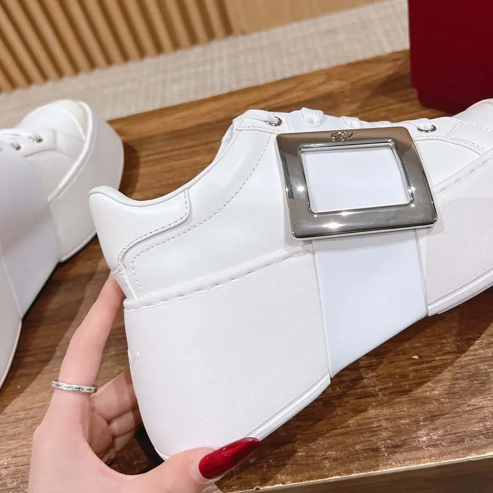 Roger Vivier Viv' Skate Sneakers In Leather White for Women Roger Vivier Viv' Skate Sneakers In Leather White for Women