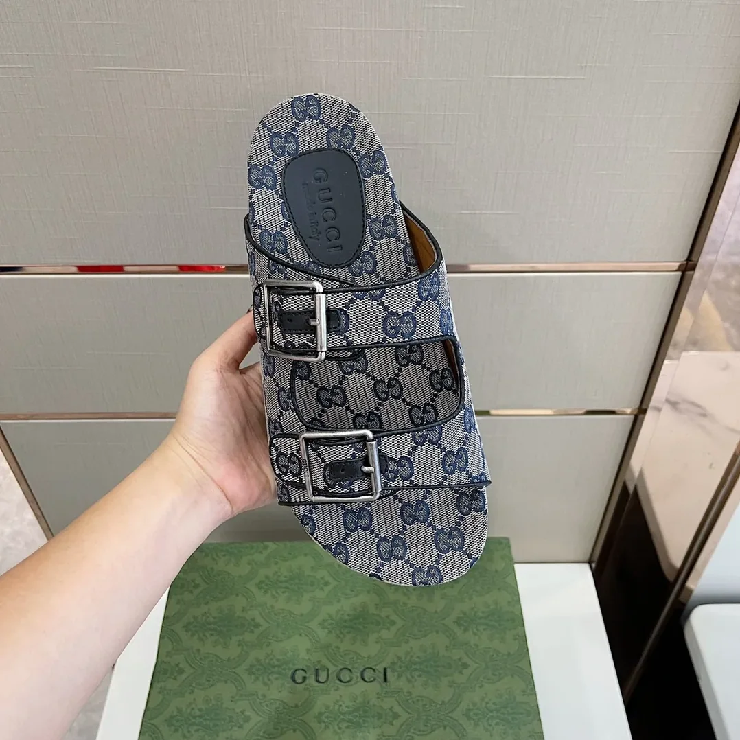 Gucci Slide Sandal With Straps Grey for Women