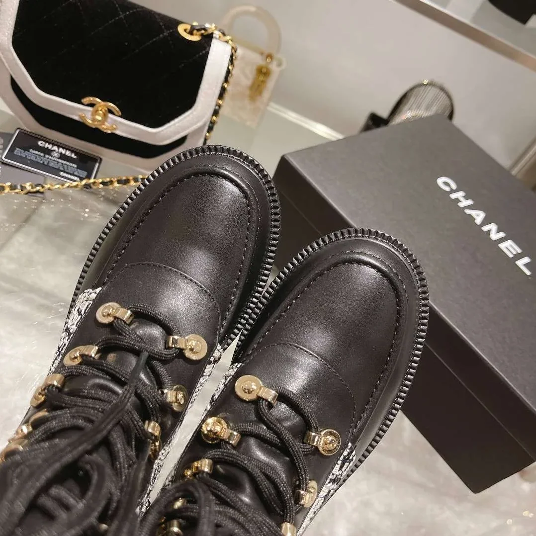 Chanel Short Boots Black Chanel Short Boots Black