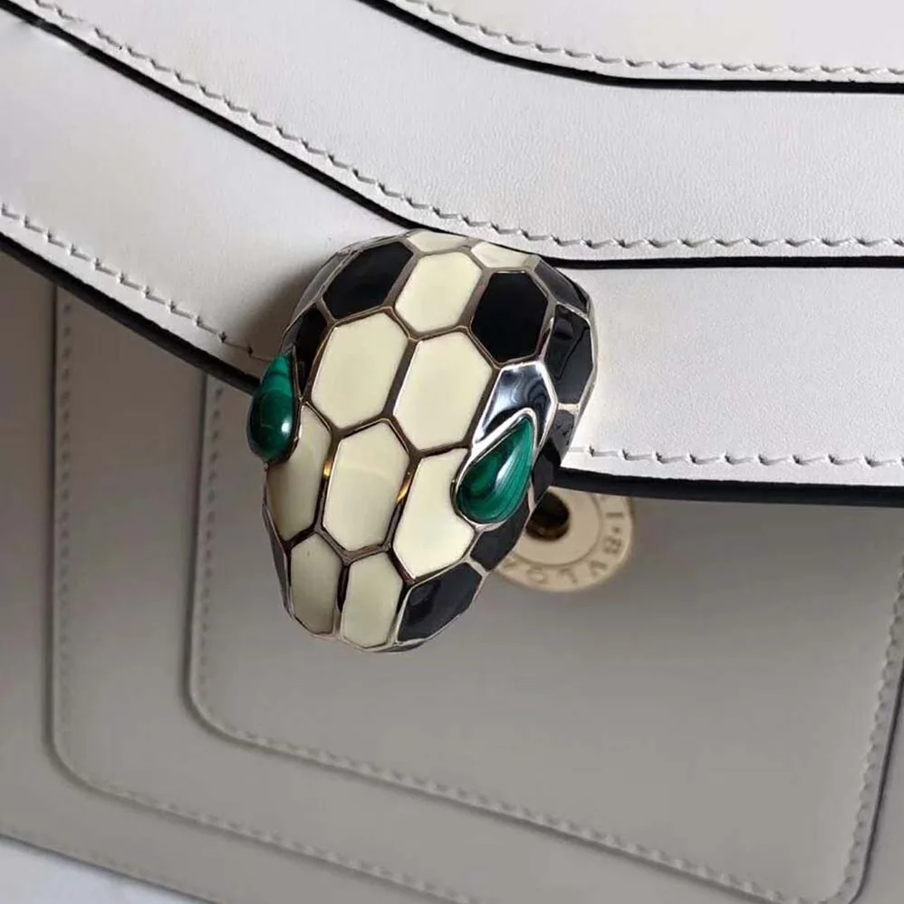 Bvlgari Flap Cover Bag Serpenti Forever in White Calf for Women Bvlgari Flap Cover Bag Serpenti Forever in White Calf for Women