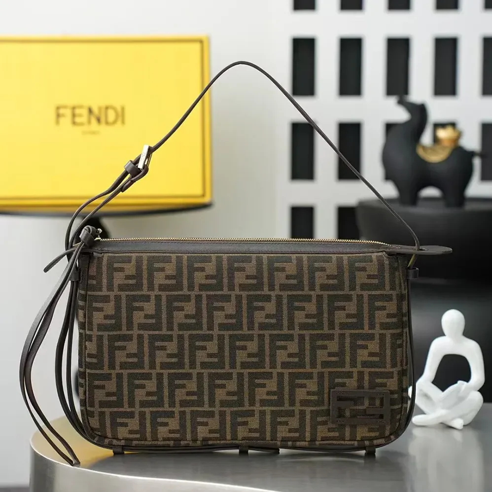 Fendi Simply FF Shoulder Bag with Fendi Baguette Motif for Men Fendi Simply FF Shoulder Bag with Fendi Baguette Motif for Men