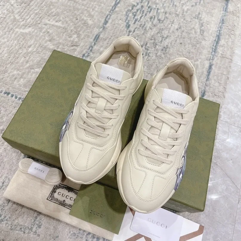 Gucci Rhyton Sneaker With Wave White Gucci Rhyton Sneaker With Wave White