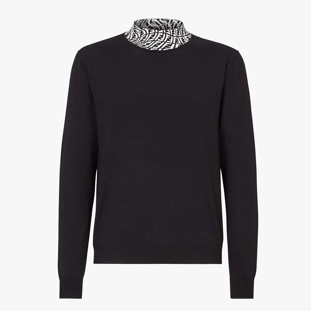 Fendi Turtleneck Black Wool Jumper for Women