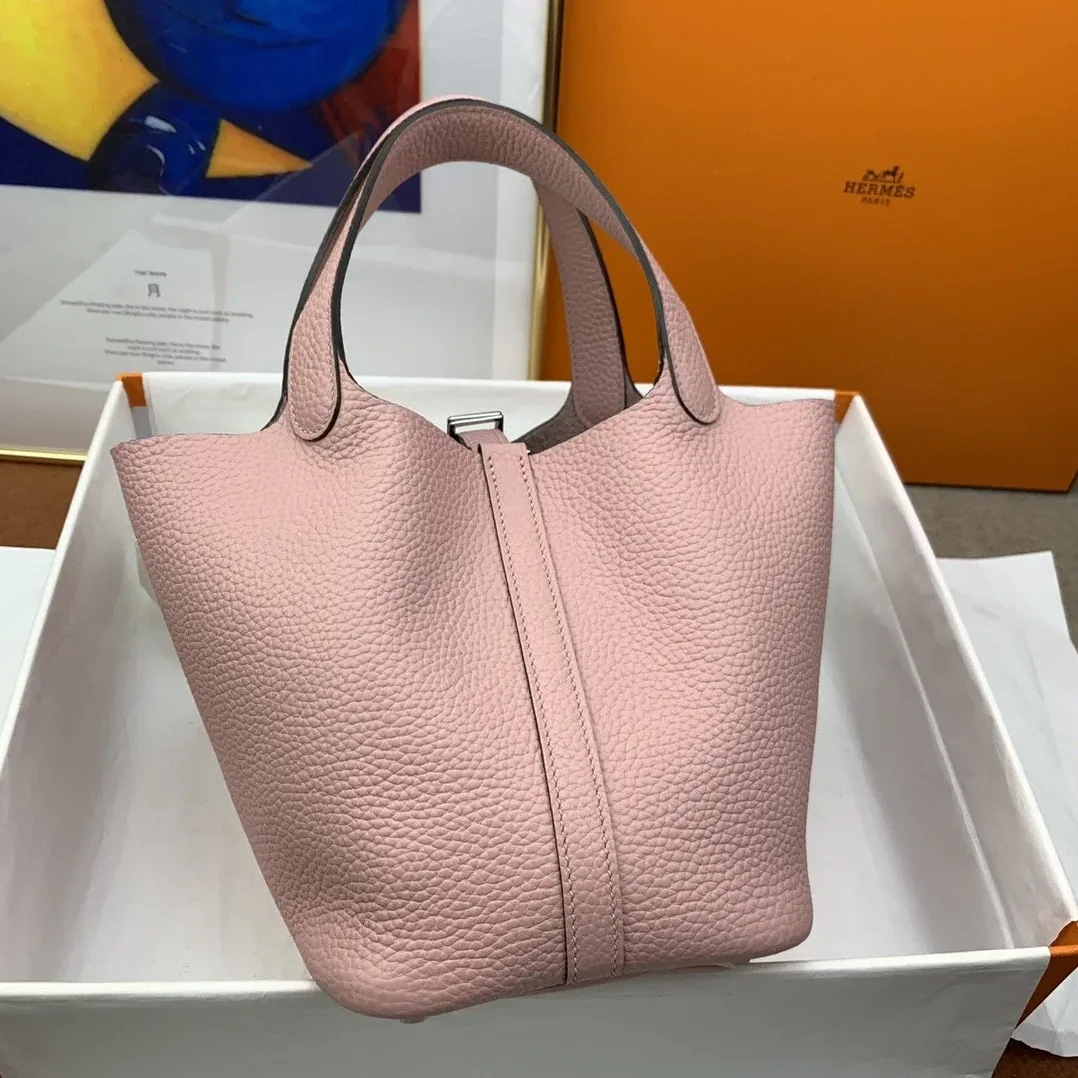 Hermes Picotin Lock 18 Bag Light Pink With Silver in Toned Hardware Hermes Picotin Lock 18 Bag Light Pink With Silver in Toned Hardware