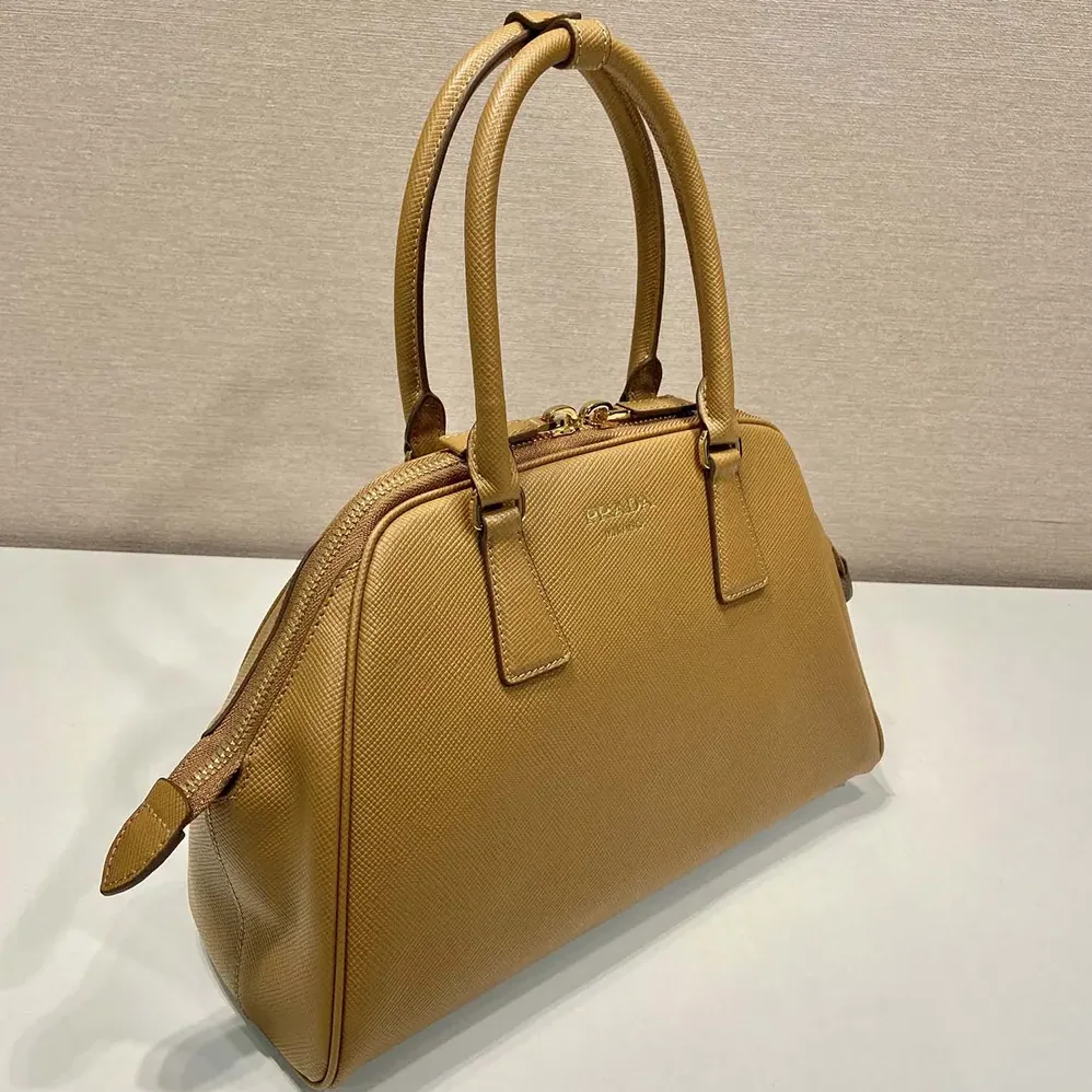 Prada Medium Saffiano Leather Bag for Women in Brown