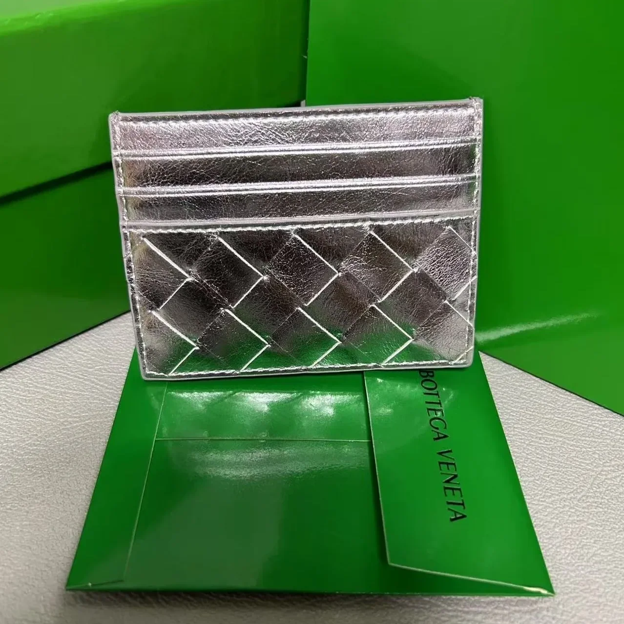 Bottega Veneta Credit Card Case Silver / Bottega Veneta Credit Card Case Silver /