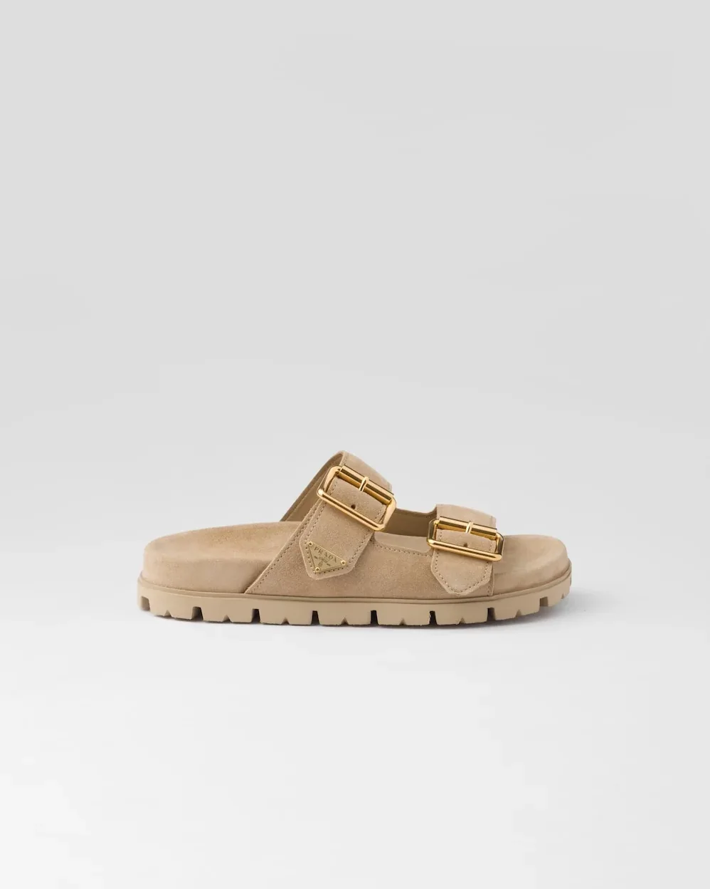 Prada Suede Strap Slides Beige 1XX692_054_F0379_F_020 Prada Suede Strap Slides Beige 1XX692_054_F0379_F_020