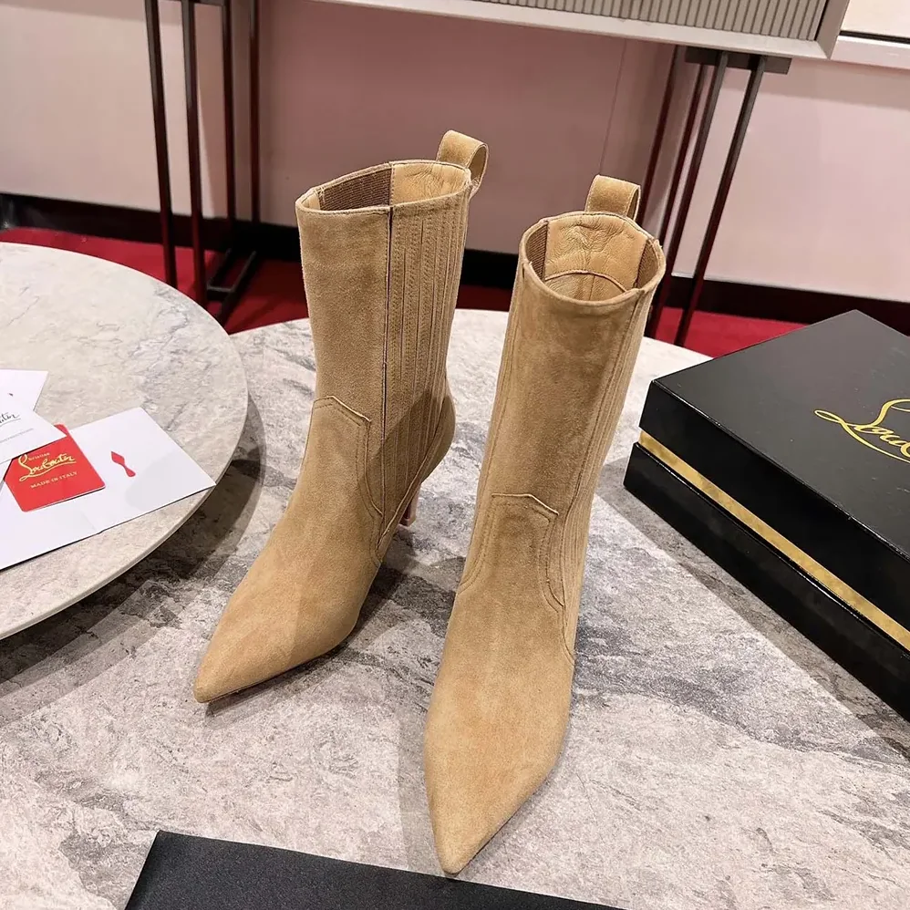 Christian Louboutin Santigag 85 mm Low Boots Veau Velours for Women