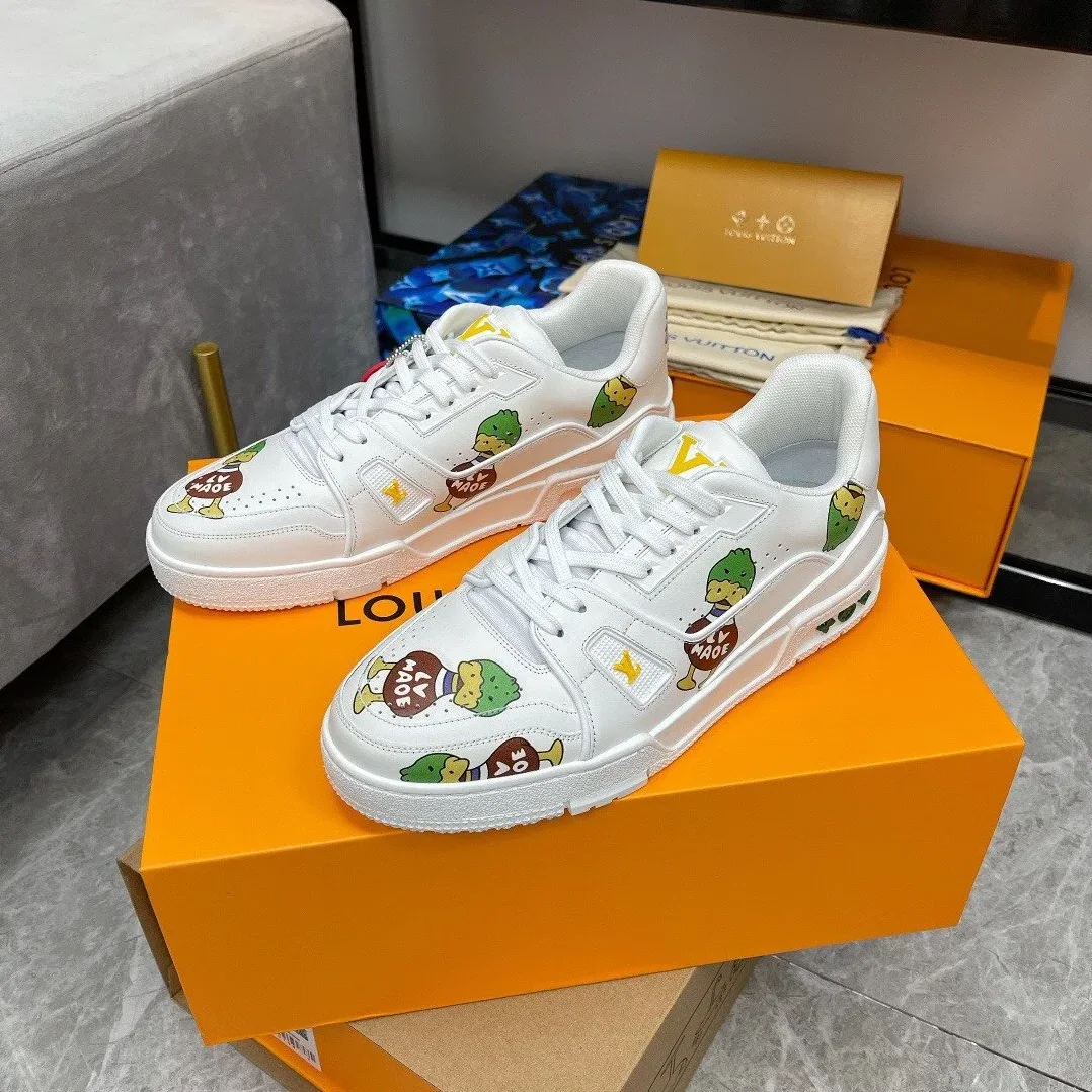 Louis Vuitton Trainer Sneaker White Nigo/Virgil Abloh LV 1A9JC5 Louis Vuitton Trainer Sneaker White Nigo/Virgil Abloh LV 1A9JC5