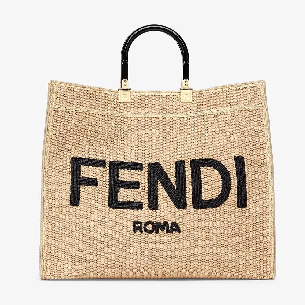 Fendi Wallet on Chain with Pouches Woven Straw Shopper for Women Fendi Wallet on Chain with Pouches Woven Straw Shopper for Women