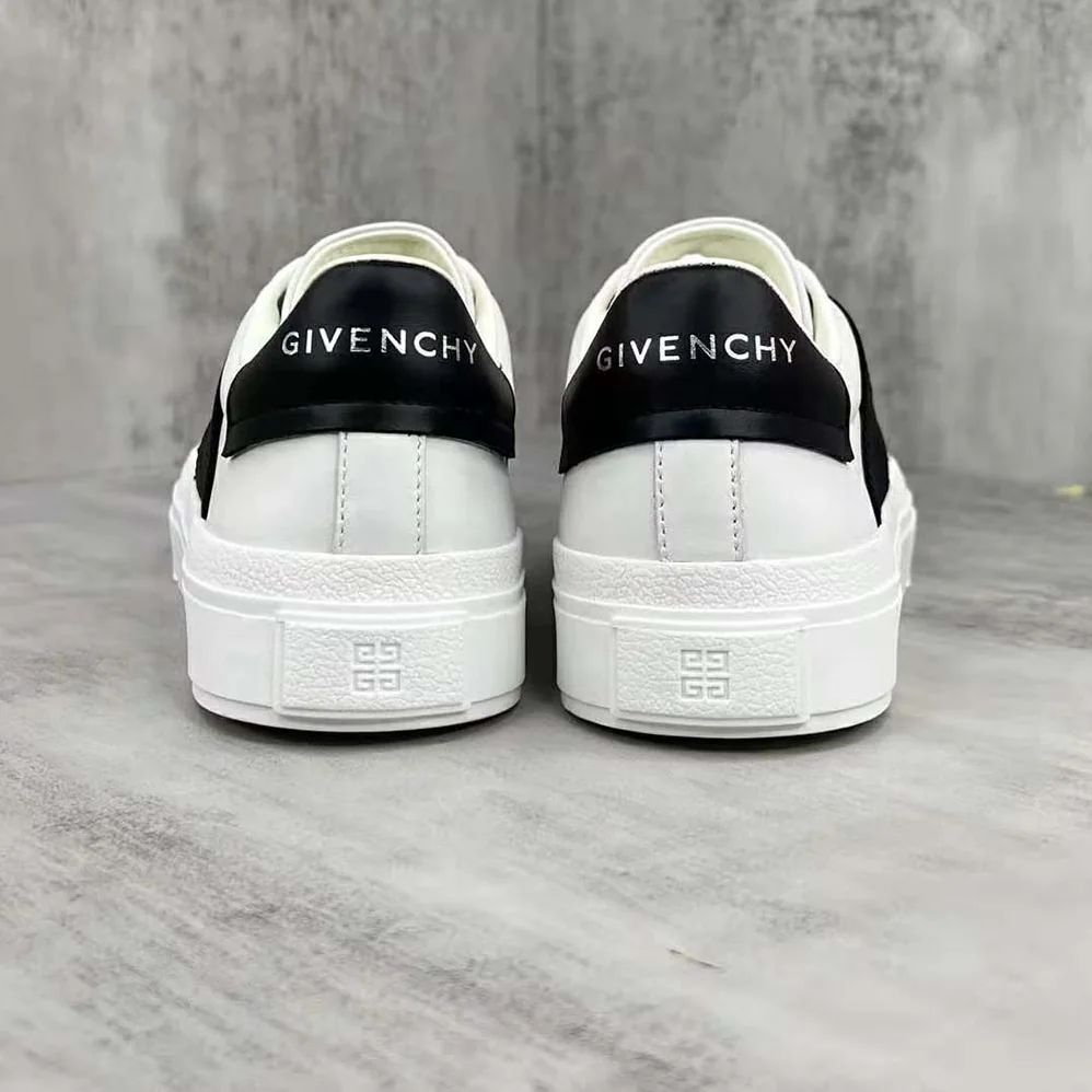 Givenchy City Sport Sneakers in Leather with Double Webbing Strap for Men in White