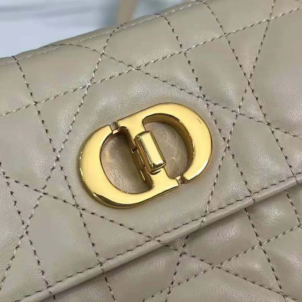 Dior Miss Caro Mini Bag Caramel Beige Macrocannage Lambskin for Women