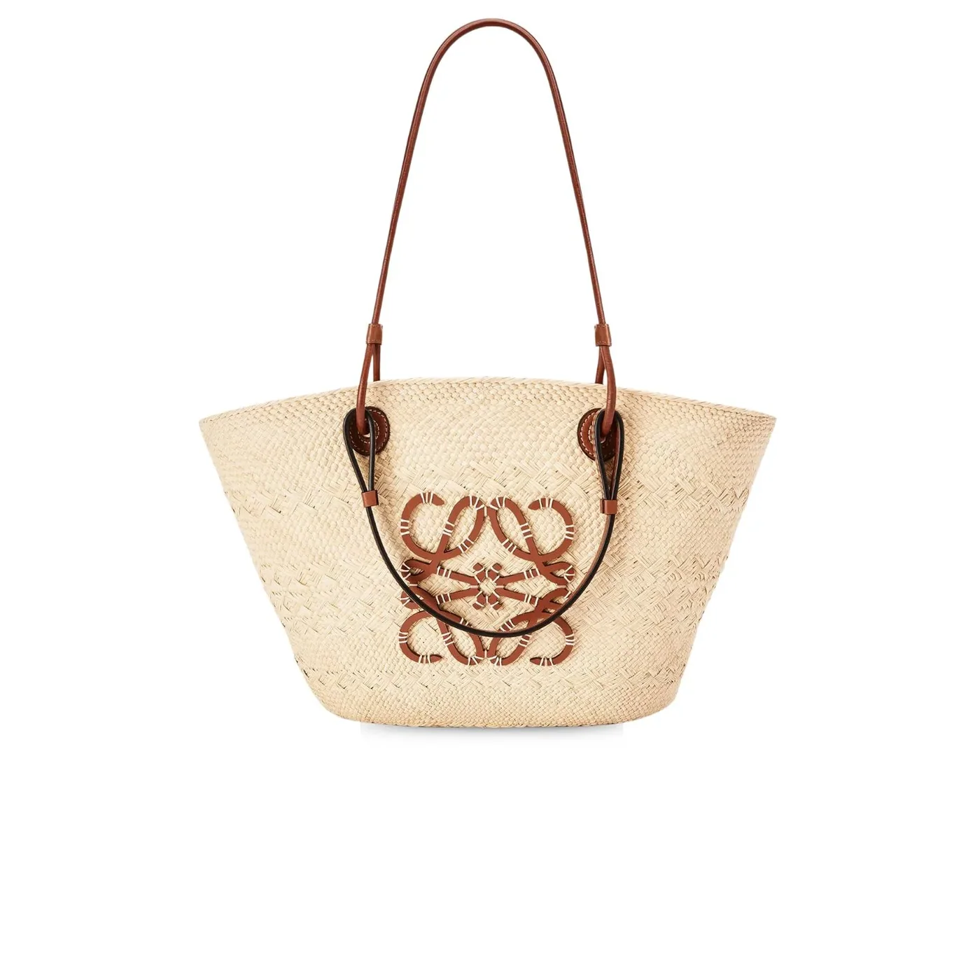 Loewe Medium Anagram Basket Bag Beige 18.1 Inches/ A223T43X02 Loewe Medium Anagram Basket Bag Beige 18.1 Inches/ A223T43X02