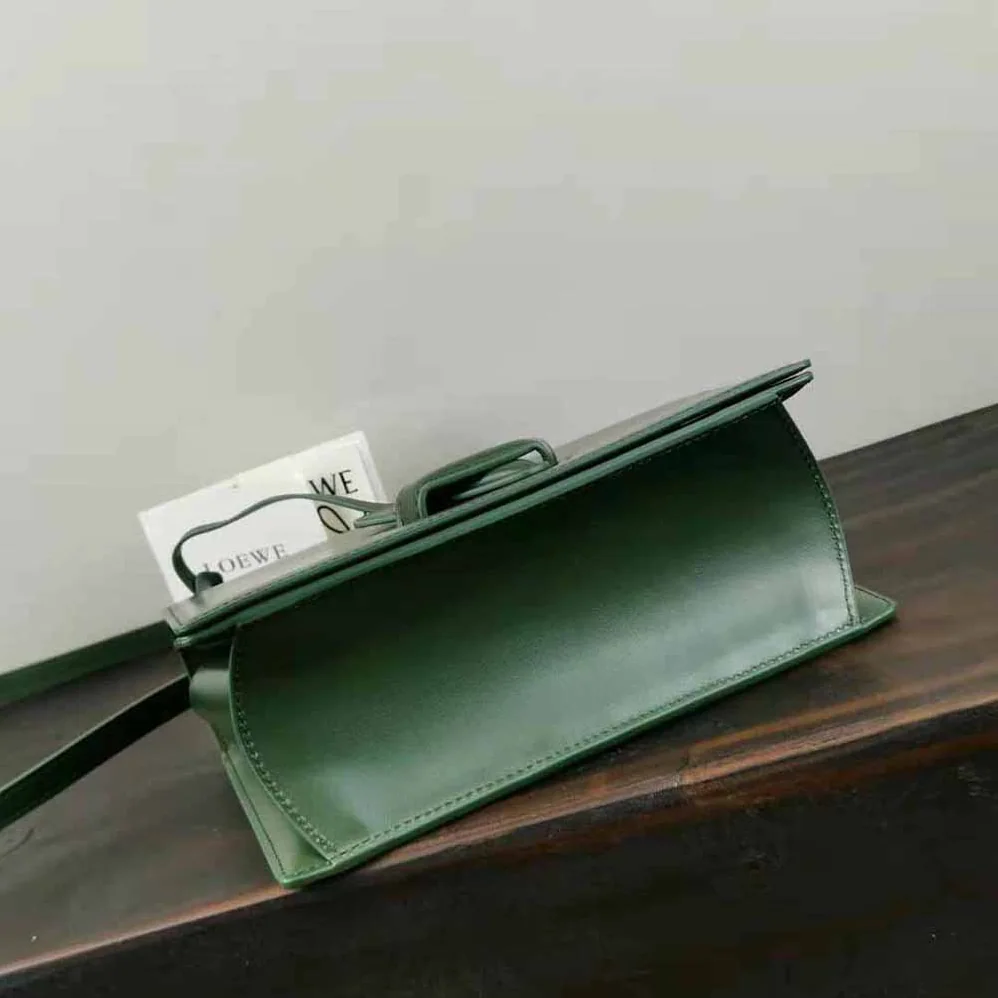 Loewe Barcelona Bag in Silk Calfskin for Women in Green