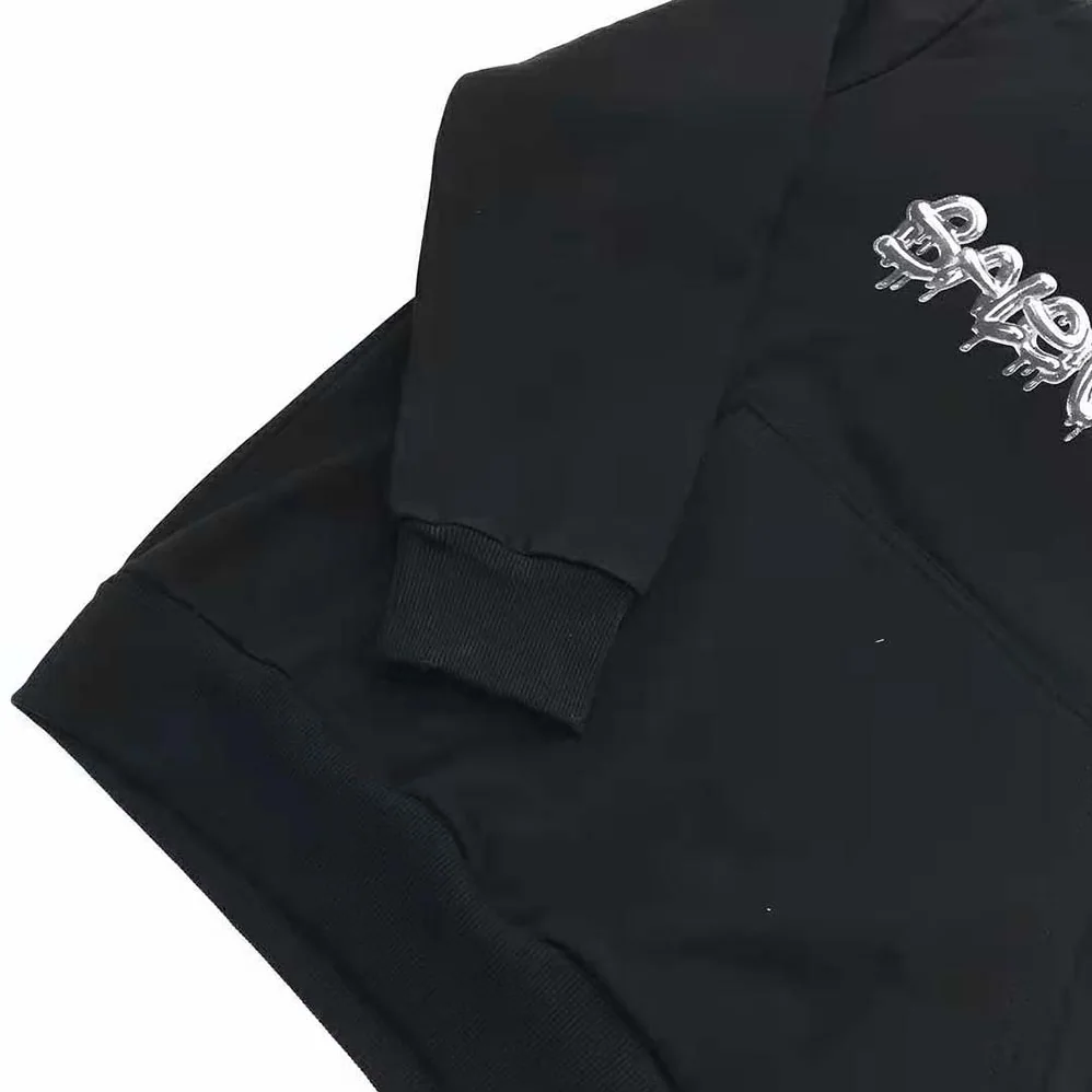 Balenciaga Hoodie Wide Fit in Black Heavy Fleece for Men Balenciaga Hoodie Wide Fit in Black Heavy Fleece for Men