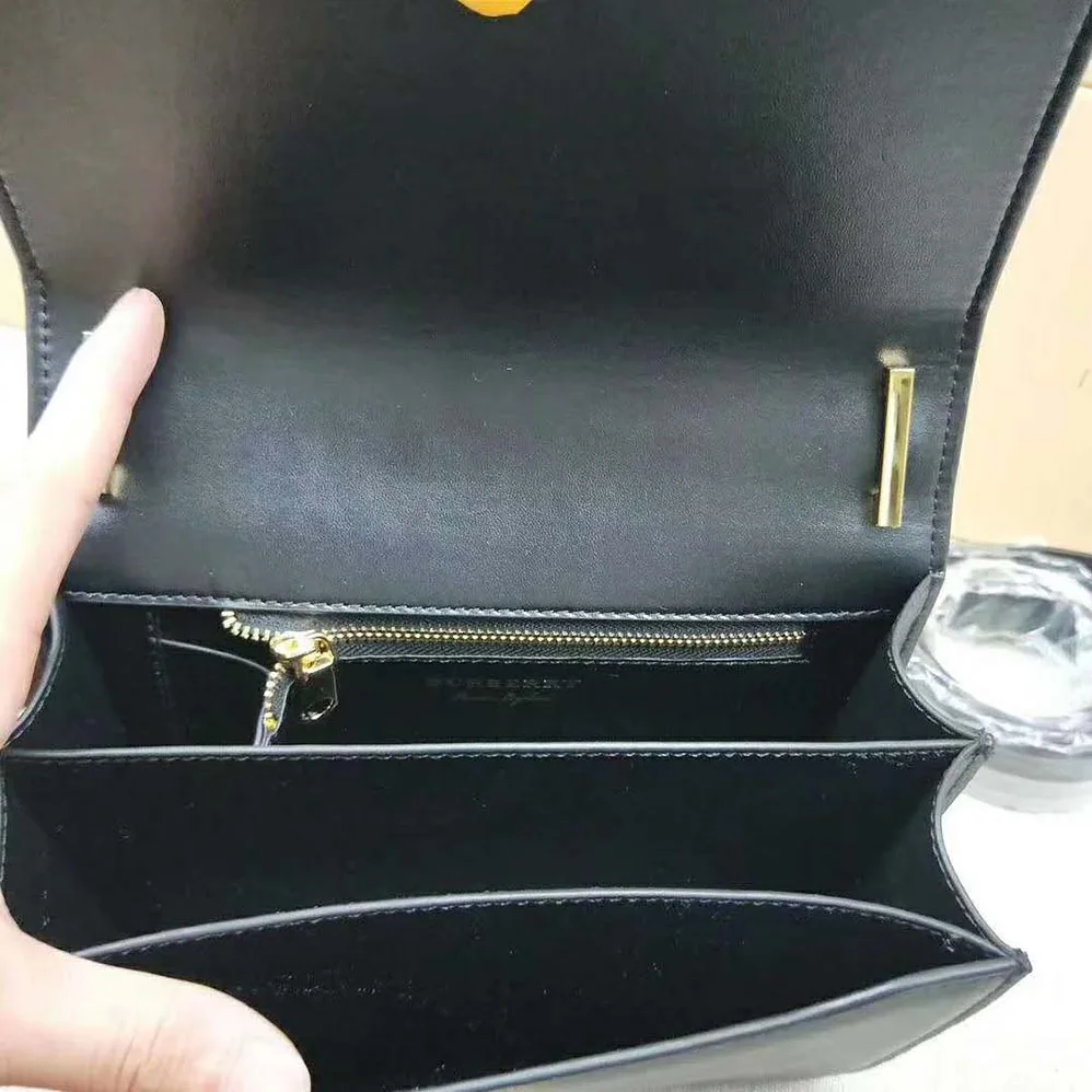 Burberry Small Leather TB Bag for Women in Black Burberry Small Leather TB Bag for Women in Black