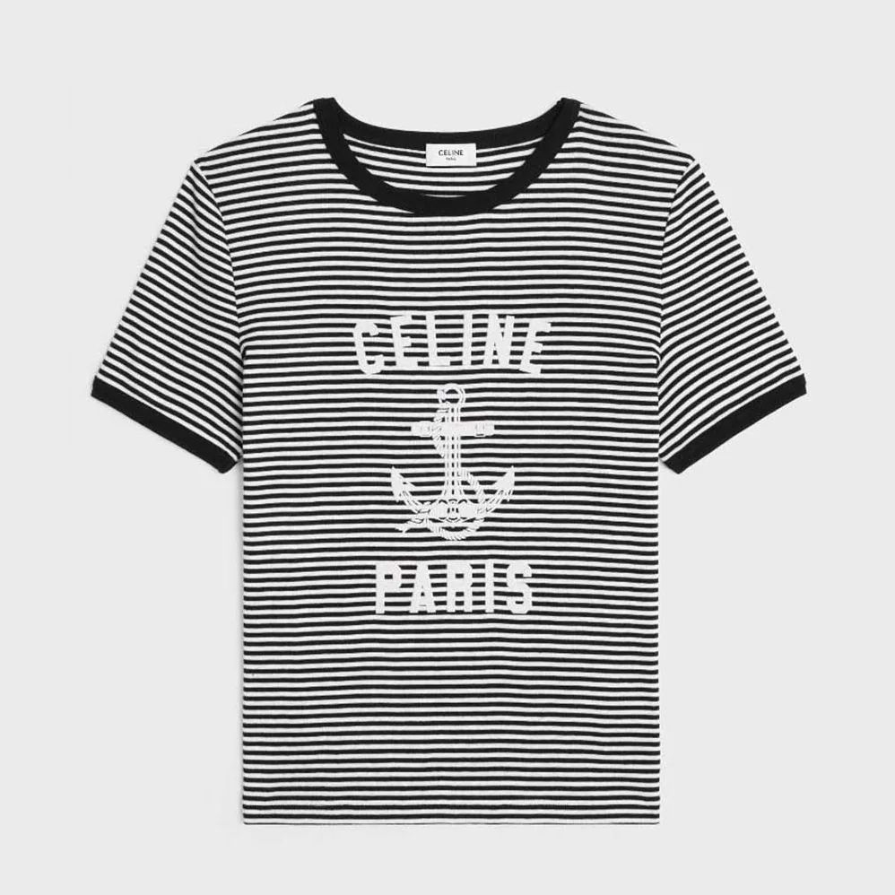 Celine 70's Anchor T for Women in shirt in Striped Jersey Celine 70's Anchor T for Women in shirt in Striped Jersey