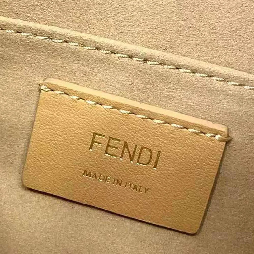 Fendi Kan U Small Brown Leather Mini for Women in Bag