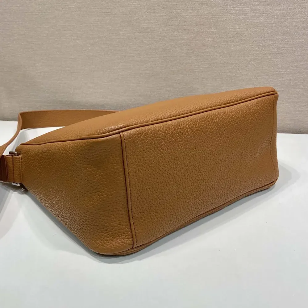 Prada Leather Shoulder Bag for Unisex in Brown