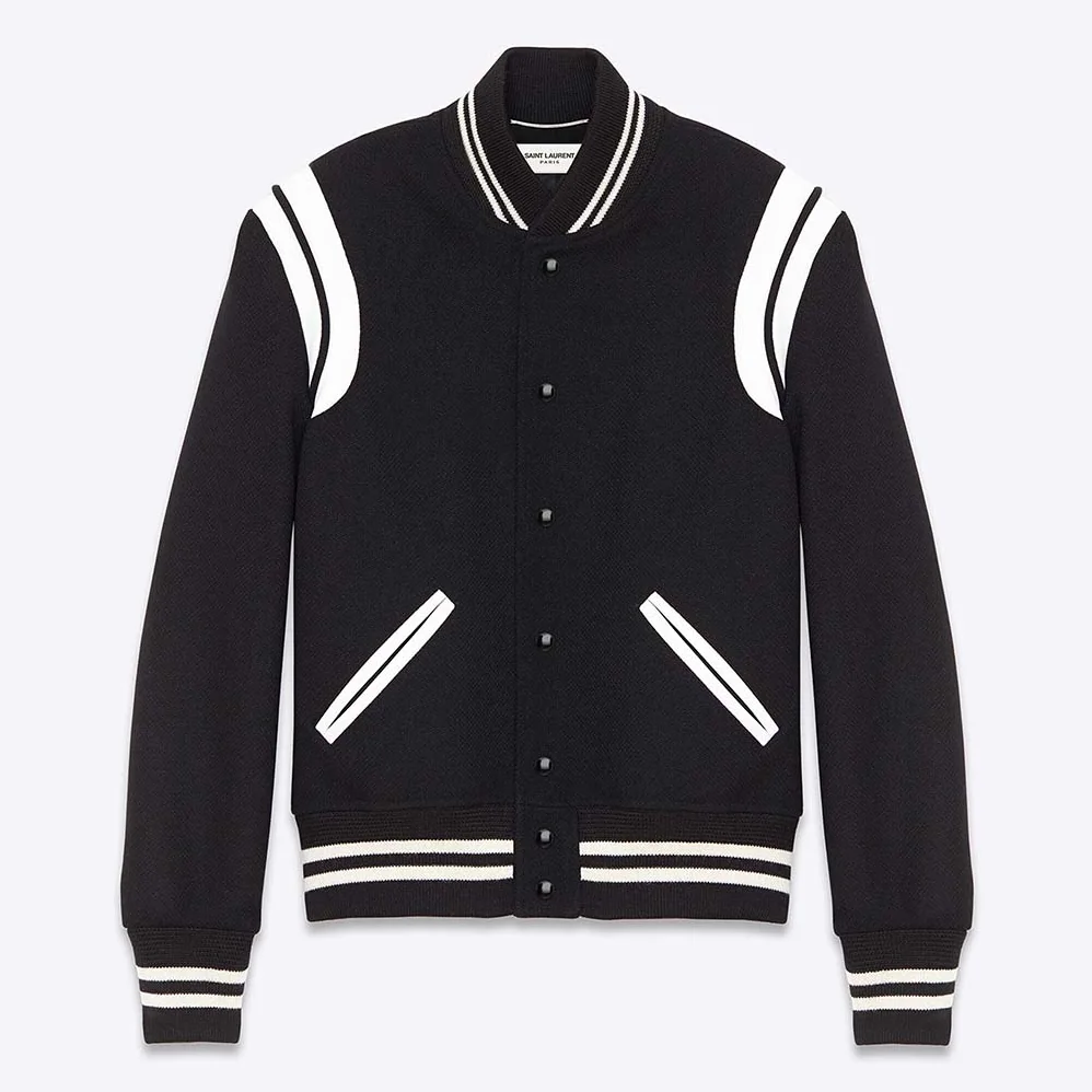 Saint Laurent YSL Saint Laurent Teddy Jacket in Wool for Women in Black Saint Laurent YSL Saint Laurent Teddy Jacket in Wool for Women in Black