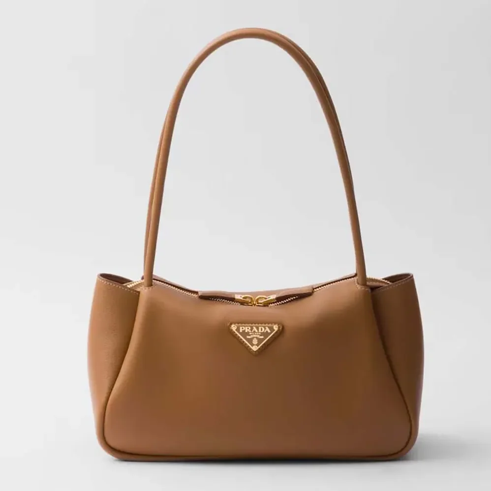 Prada Darling Medium Leather Shoulder Bag for Women in Brown Prada Darling Medium Leather Shoulder Bag for Women in Brown
