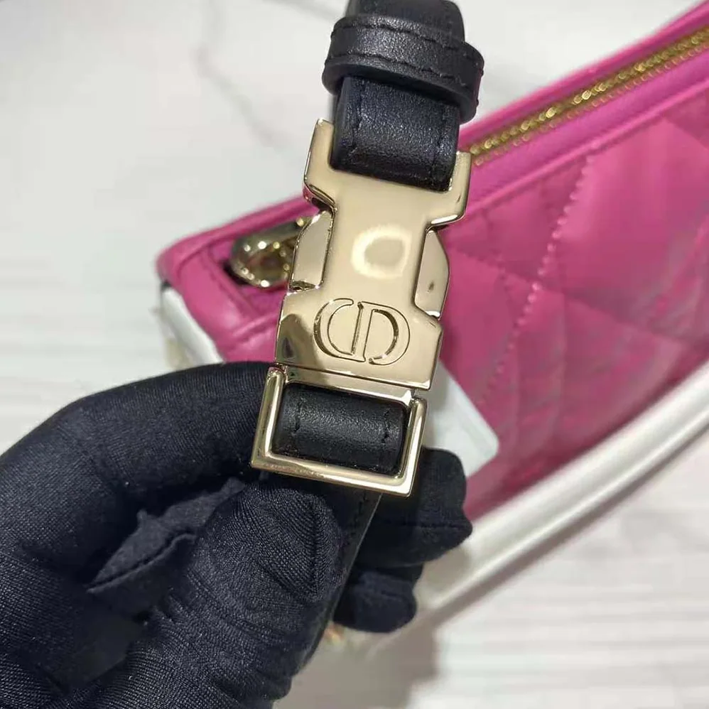 Dior Small Dior Vibe Hobo Bag Fluorescent Pink Macrocannage Lambskin for Women Dior Small Dior Vibe Hobo Bag Fluorescent Pink Macrocannage Lambskin for Women