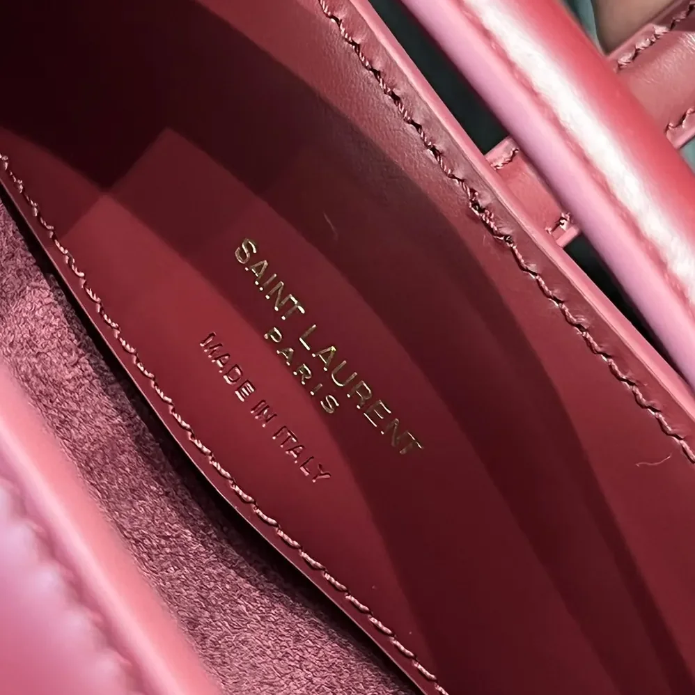 Saint Laurent YSL Le 37 Mini in Shiny Leather for Women in Maroon Saint Laurent YSL Le 37 Mini in Shiny Leather for Women in Maroon