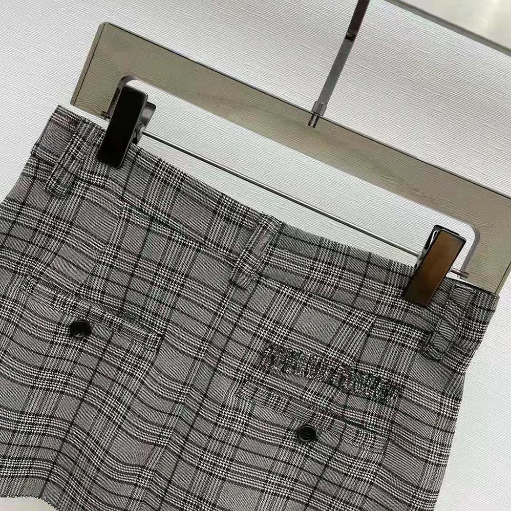 Miu Miu Prince of Wales Check Miniskirt for Women