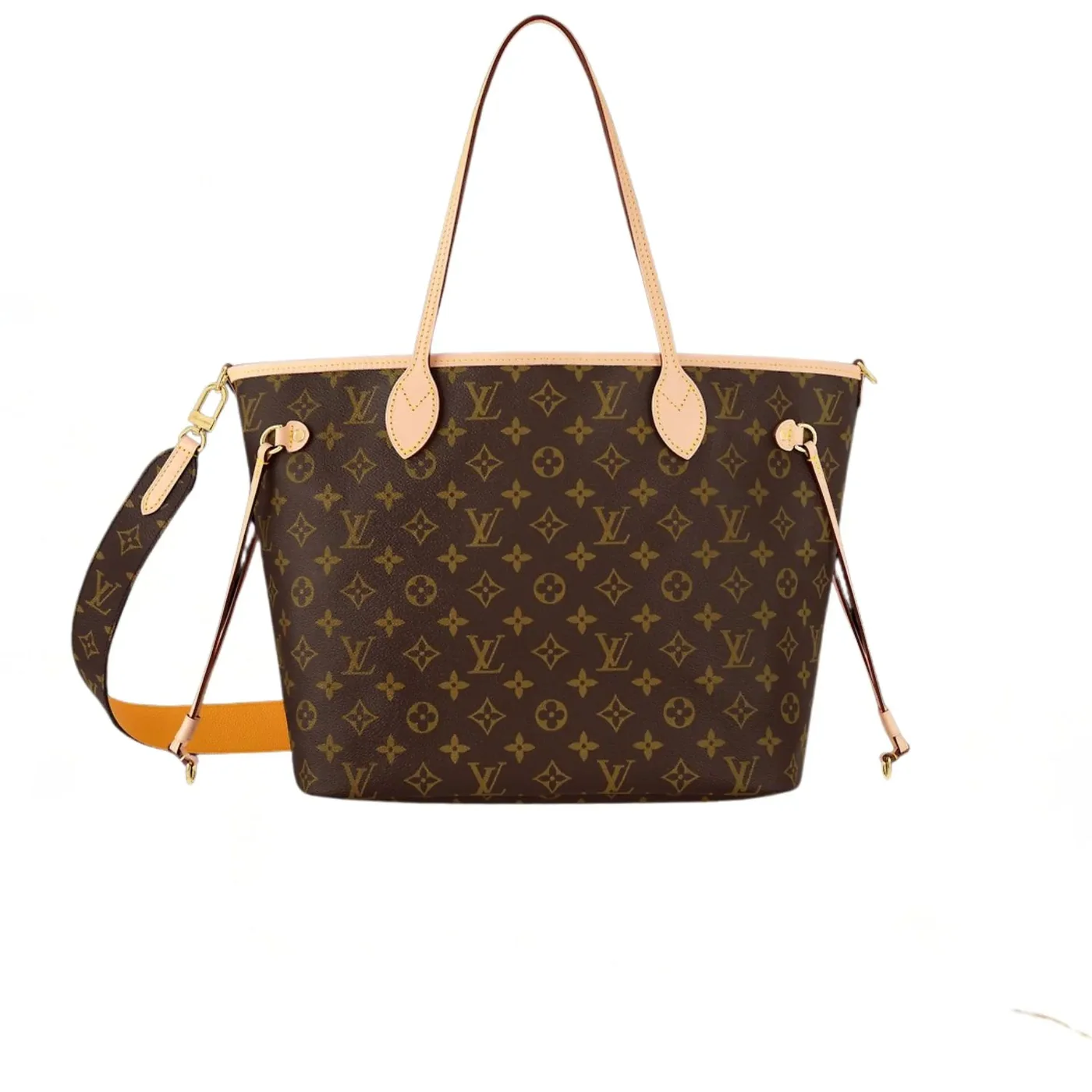 Louis Vuitton Neverfull Bandouliere Inside Out MM Tote Bag Jaune Gold Hardware Louis Vuitton Neverfull Bandouliere Inside Out MM Tote Bag Jaune Gold Hardware