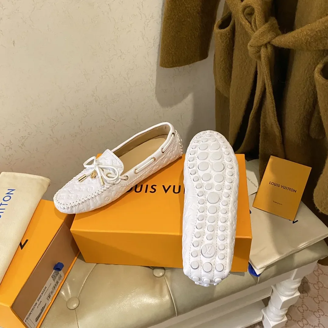 Louis Vuitton Gloria Flat Loafer White