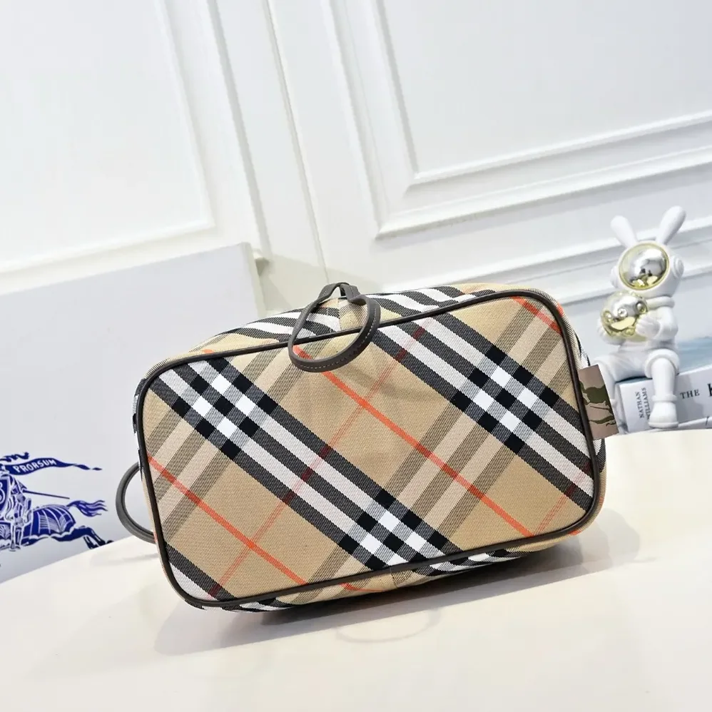 Burberry Medium Check Drawstring Pouch for Women Burberry Medium Check Drawstring Pouch for Women