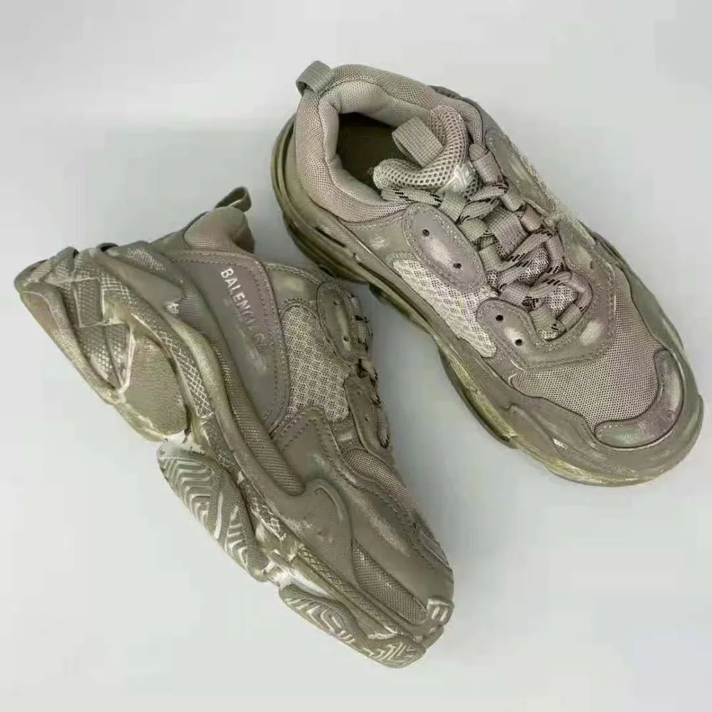 Balenciaga Triple S Faded Sneaker in Beige for Women Balenciaga Triple S Faded Sneaker in Beige for Women
