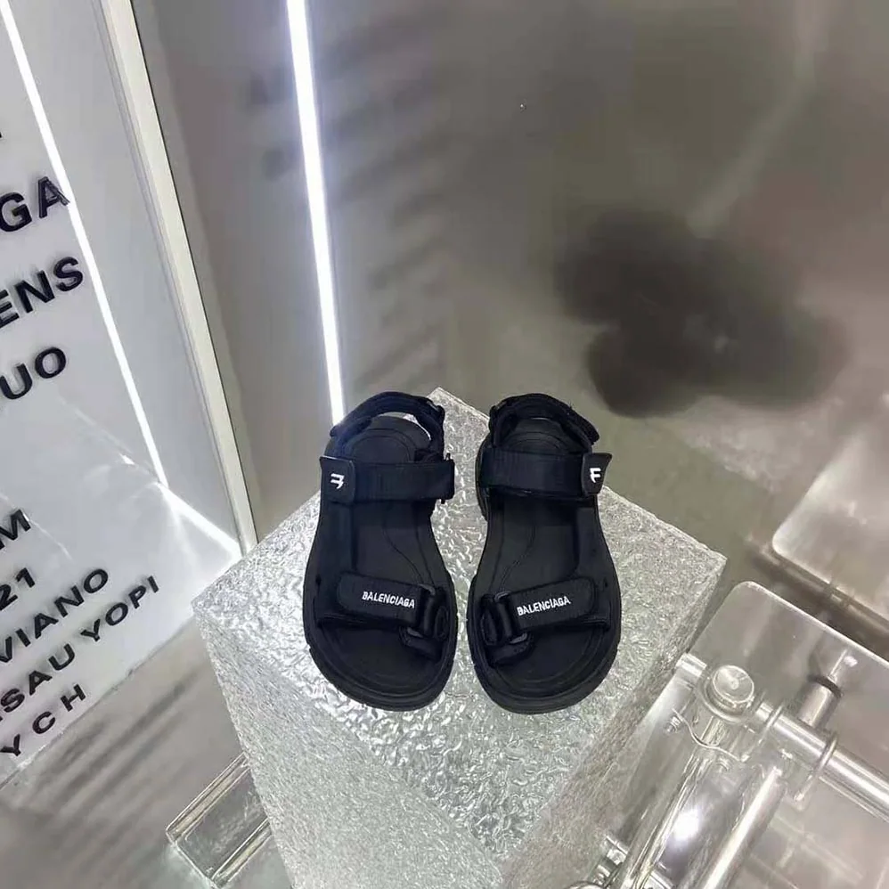 Balenciaga Tourist Sandal in Black Technical Material for Unisex